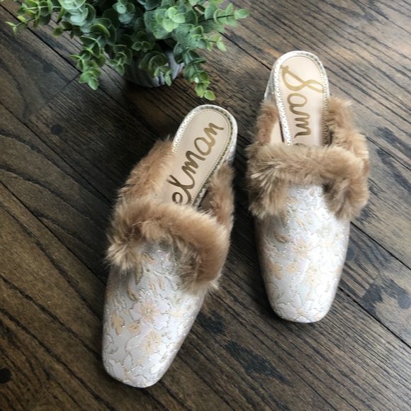 Sam Edelman Shoes - Sam Edelman fuzzy printed block heels loafer